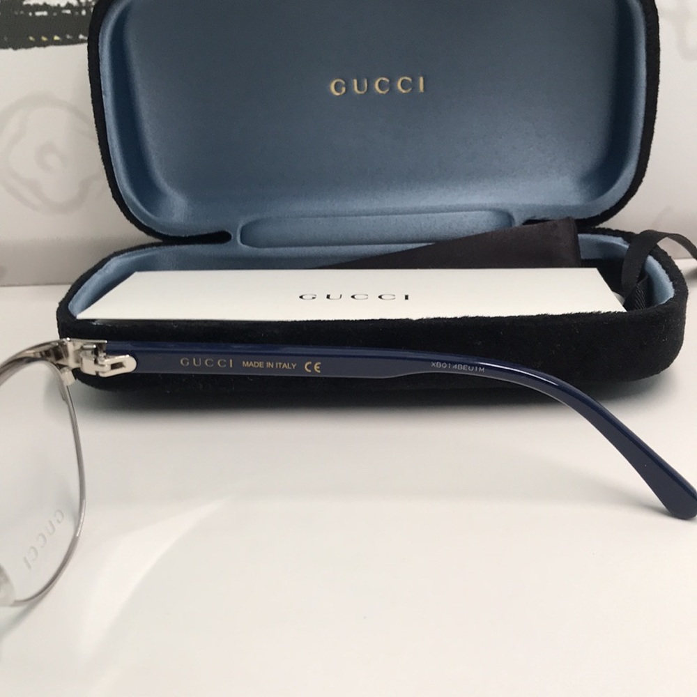 New Authentic Gucci Black Eyeglasses for Men GG0718o 006 - Picture 9 of 13